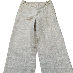 Boden Myra Wide Leg High Rise 100% Linen Pants T0109 UK 10R US 6R